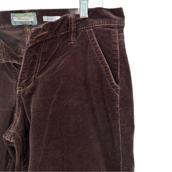 OLD NAVY ~ Women’s Brown Plush Velour Bootcut Stretch Pants size 10 - Picture 7 of 8
